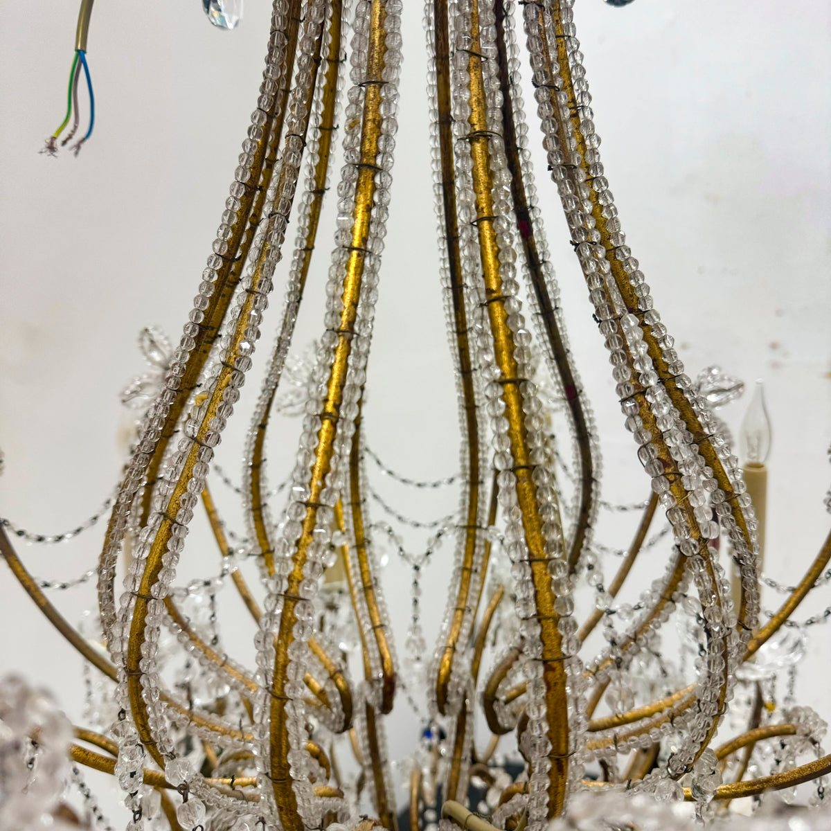 Reclaimed Antique Coloured Crystal Chandelier | 12 Arm | The Architectural Forum