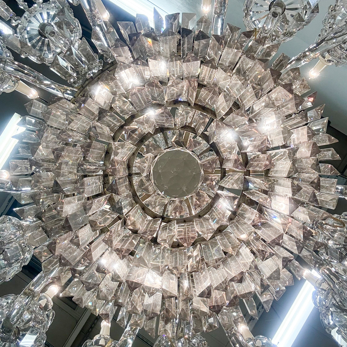 Mid 19th Century Antique Crystal Chandelier By F&amp;C Osler of Tent and Waterfall Design| 15 Arm