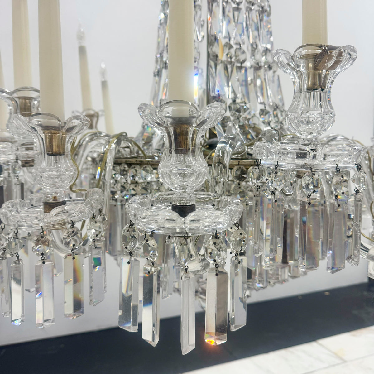 Reclaimed Antique Crystal Chandelier | 12 Arm | The Architectural Forum