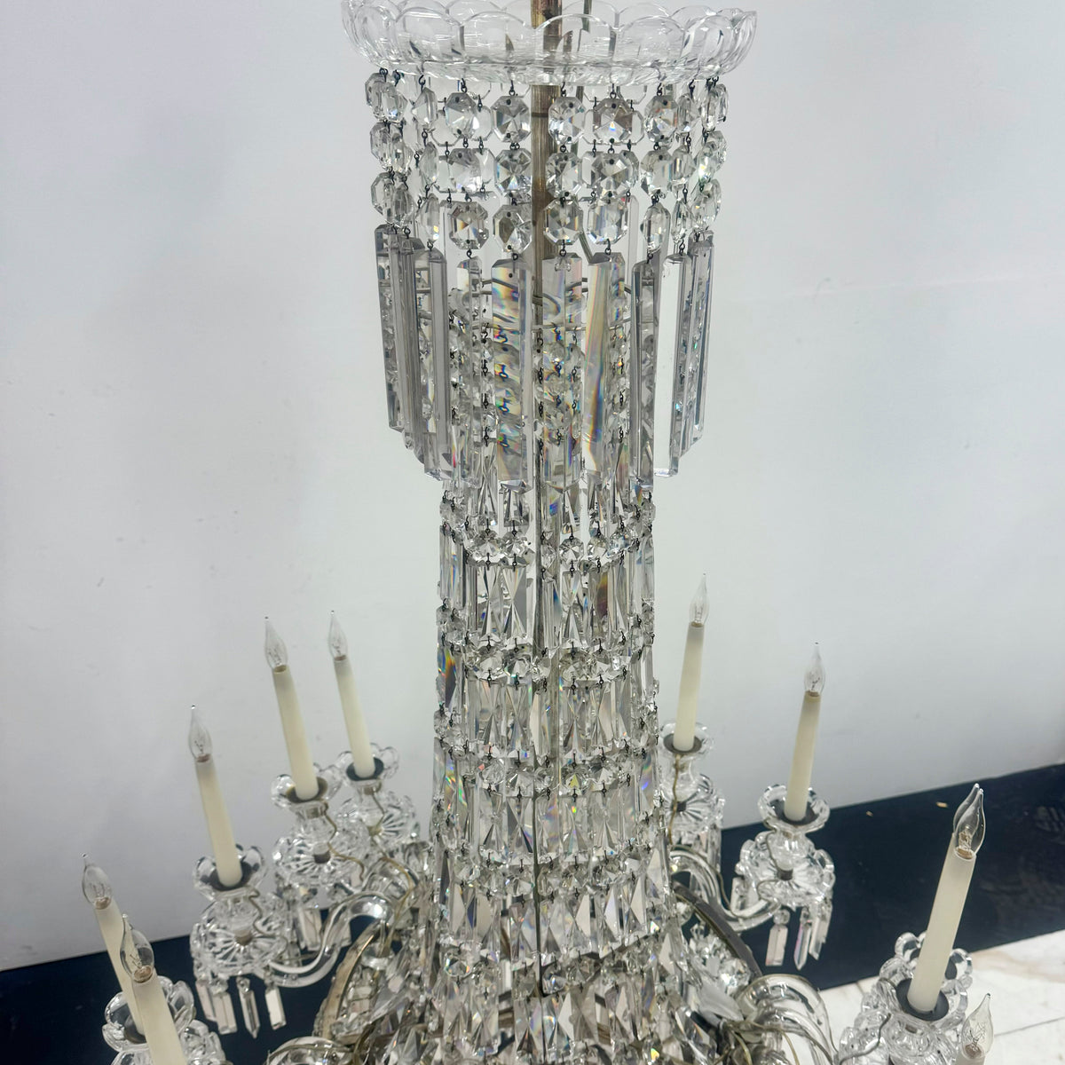 Reclaimed Antique Crystal Chandelier | 12 Arm | The Architectural Forum