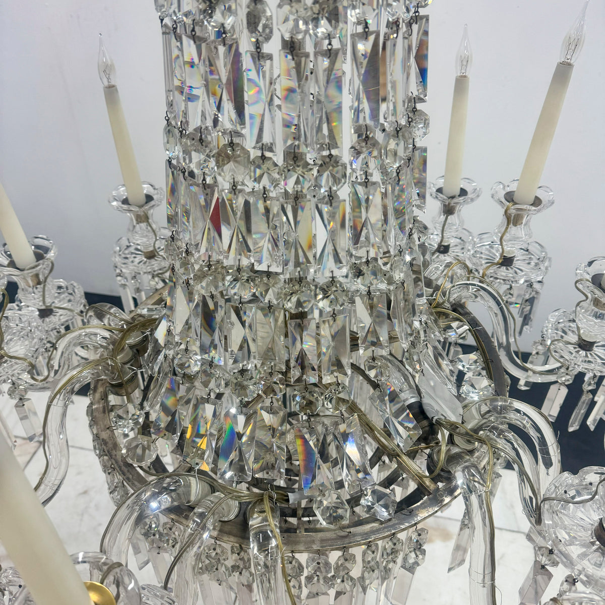 Reclaimed Antique Crystal Chandelier | 12 Arm | The Architectural Forum