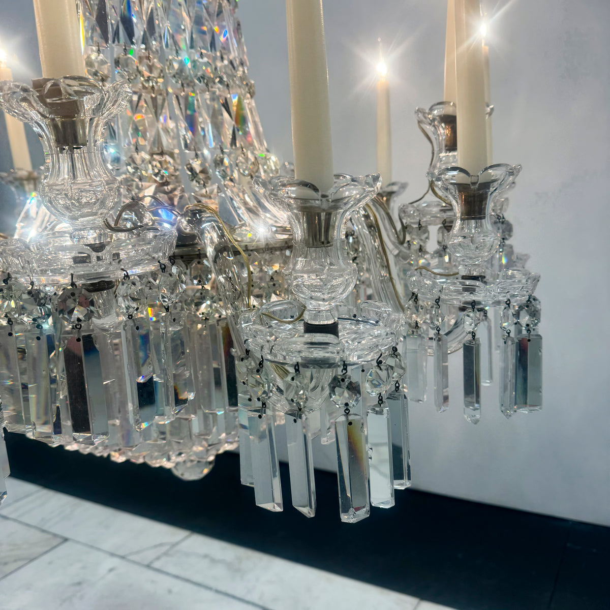 Reclaimed Antique Crystal Chandelier | 12 Arm | The Architectural Forum