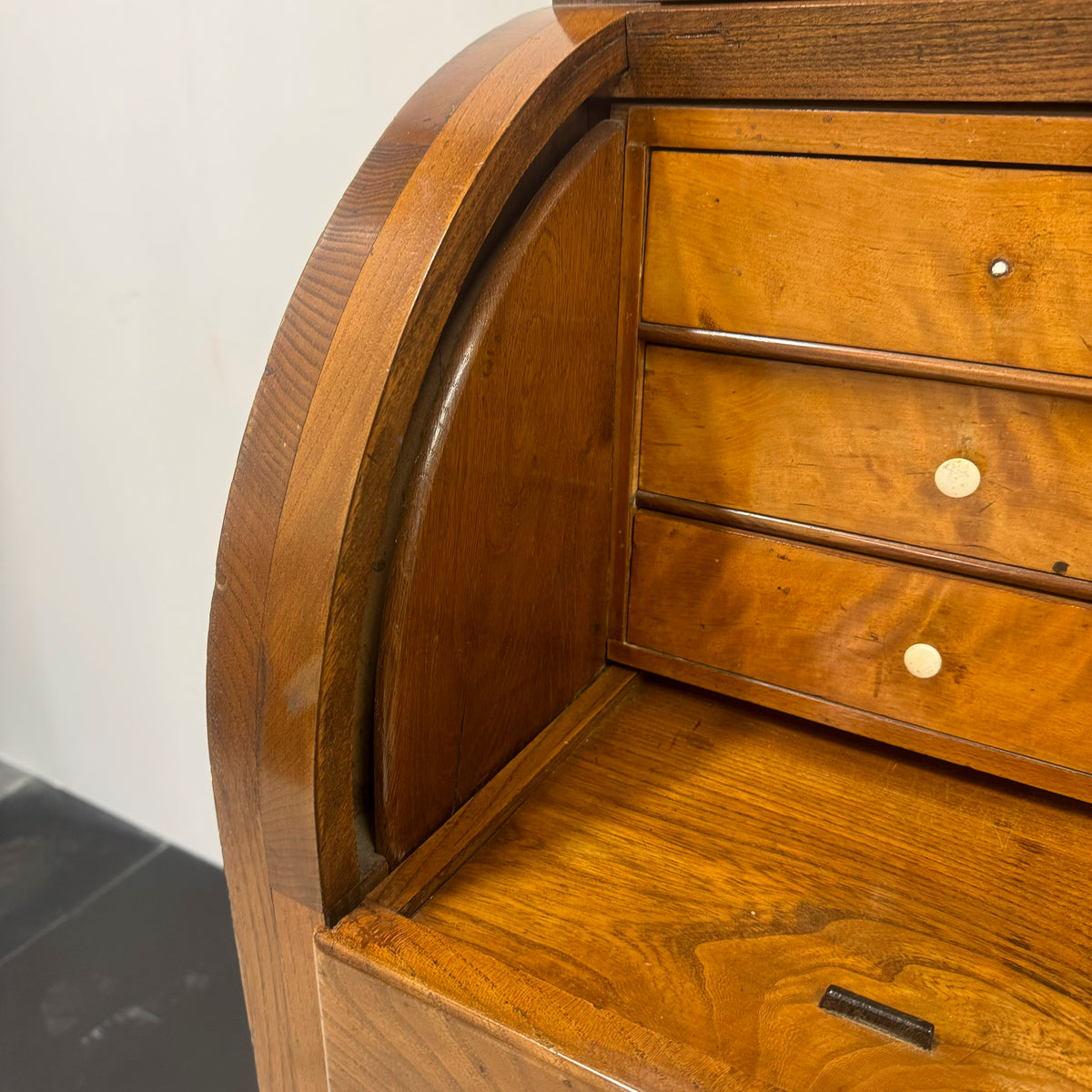 18th Century European Cylinder Bureau Bookcase | The Architectural Forum