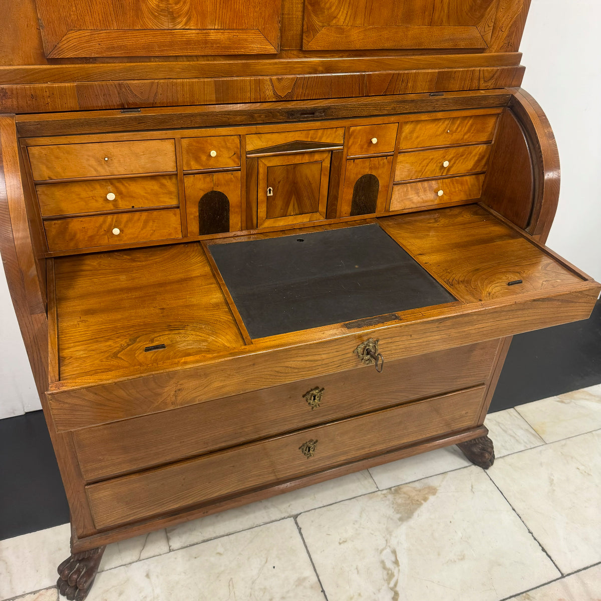 18th Century European Cylinder Bureau Bookcase | The Architectural Forum