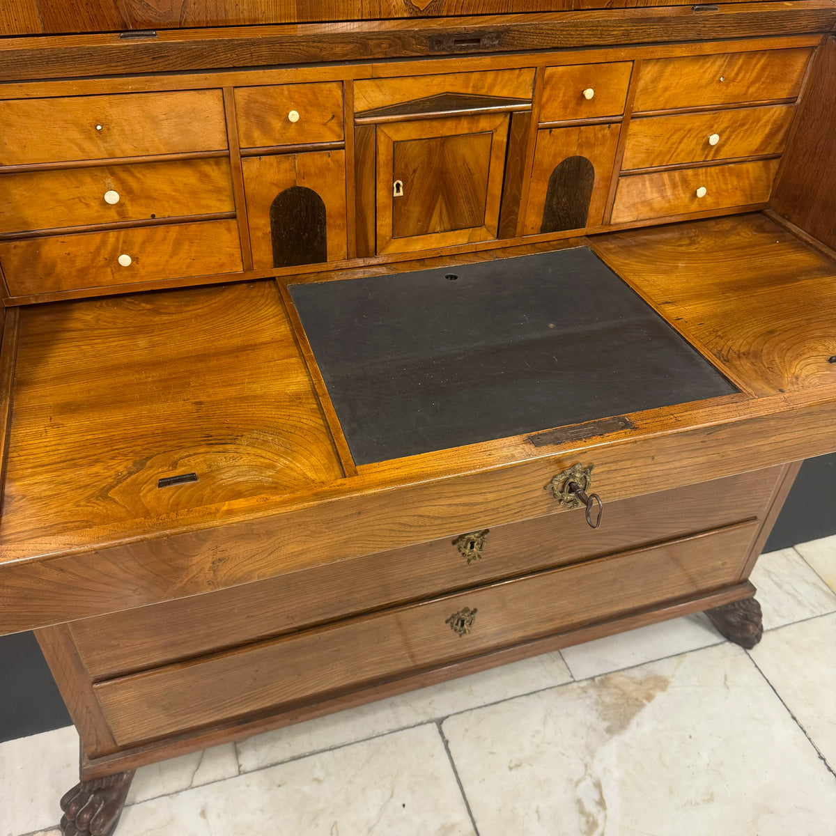 18th Century European Cylinder Bureau Bookcase | The Architectural Forum