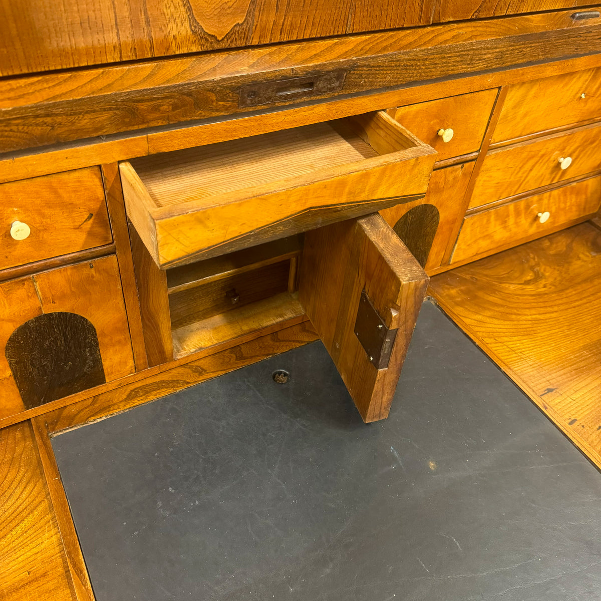 18th Century European Cylinder Bureau Bookcase | The Architectural Forum