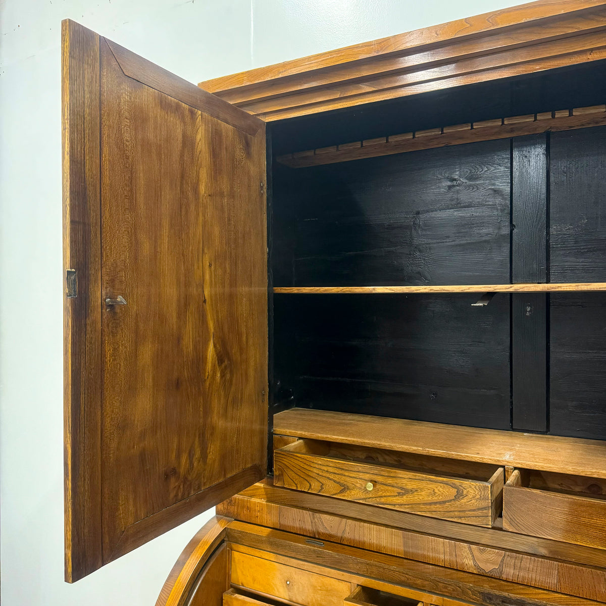 18th Century European Cylinder Bureau Bookcase | The Architectural Forum