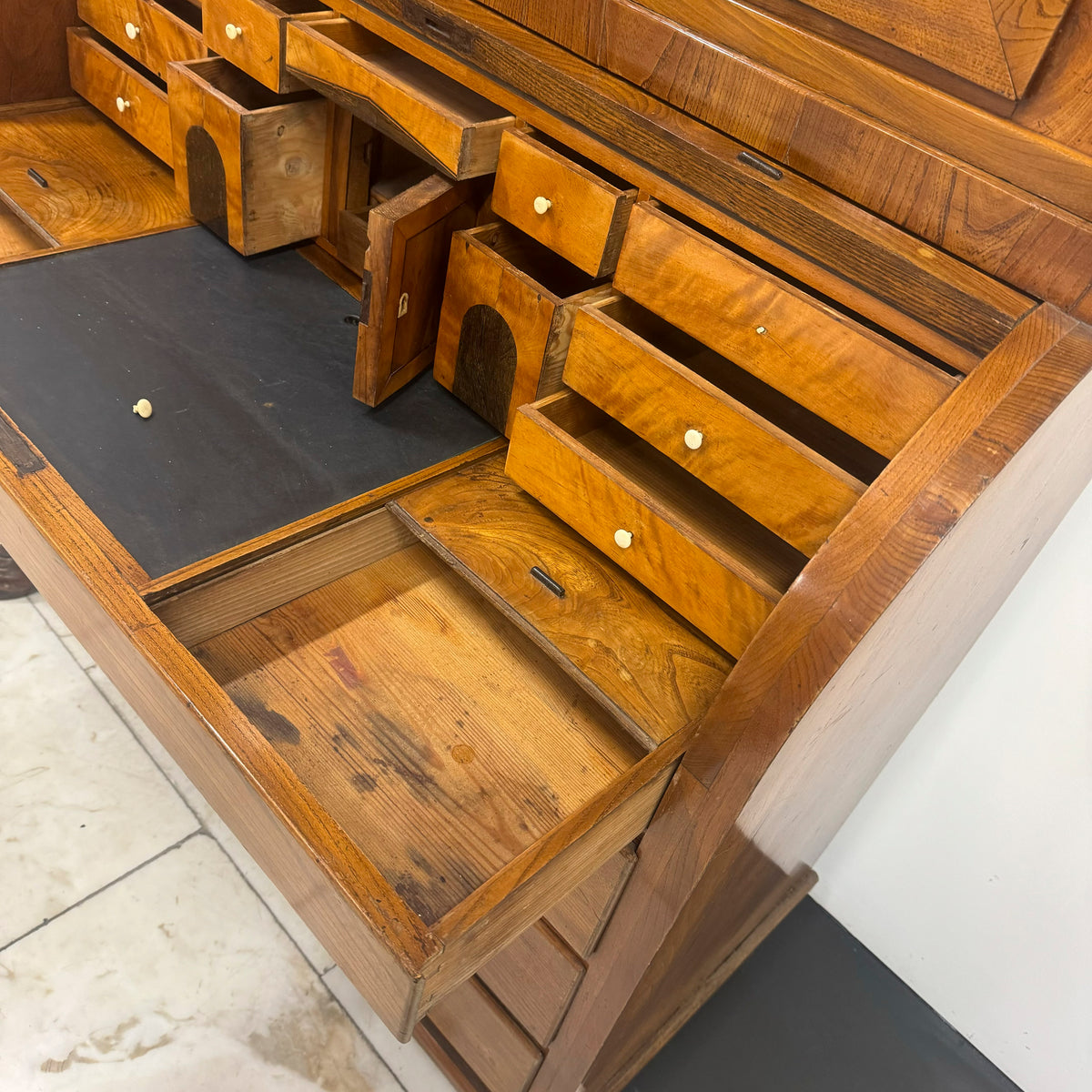 18th Century European Cylinder Bureau Bookcase | The Architectural Forum