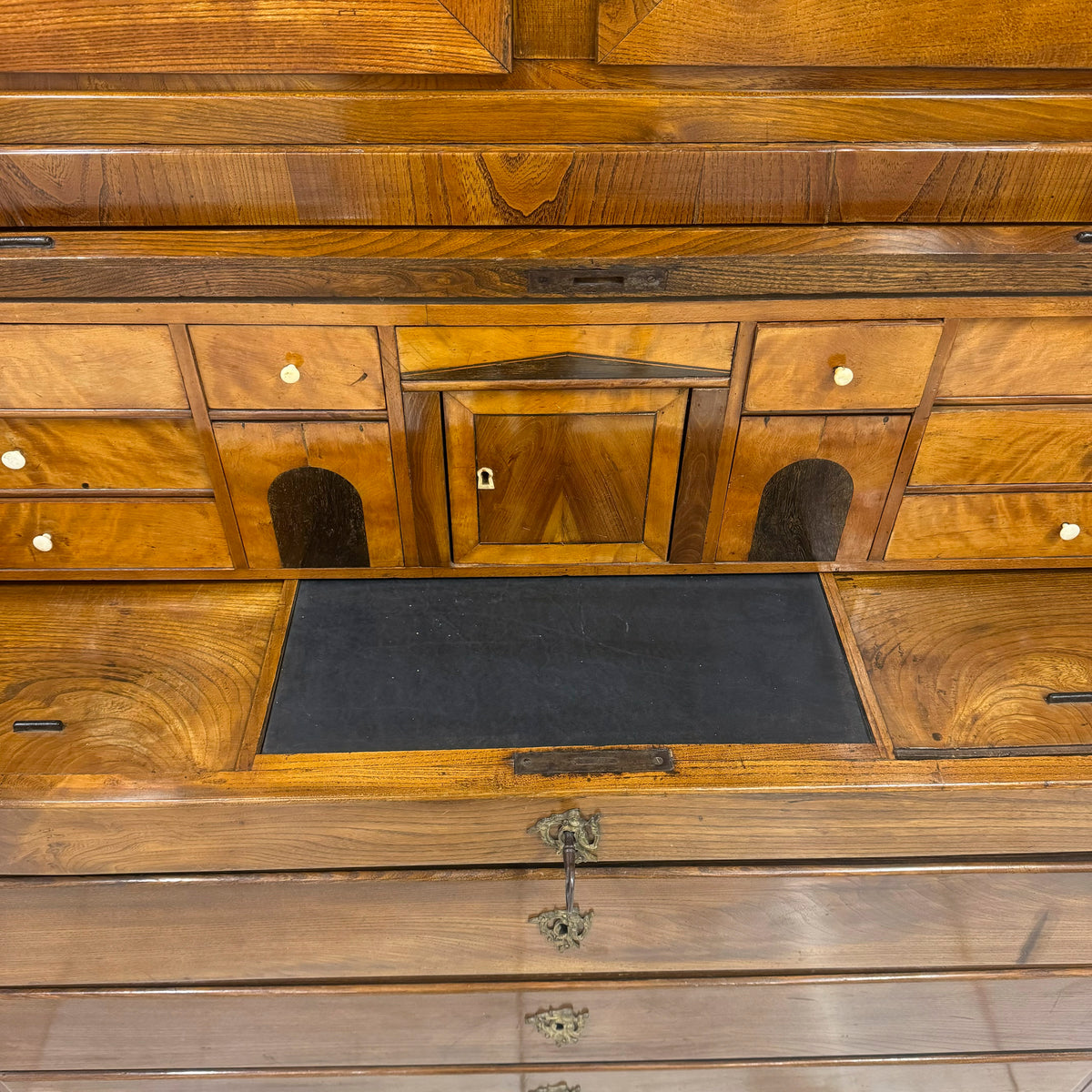 18th Century European Cylinder Bureau Bookcase | The Architectural Forum