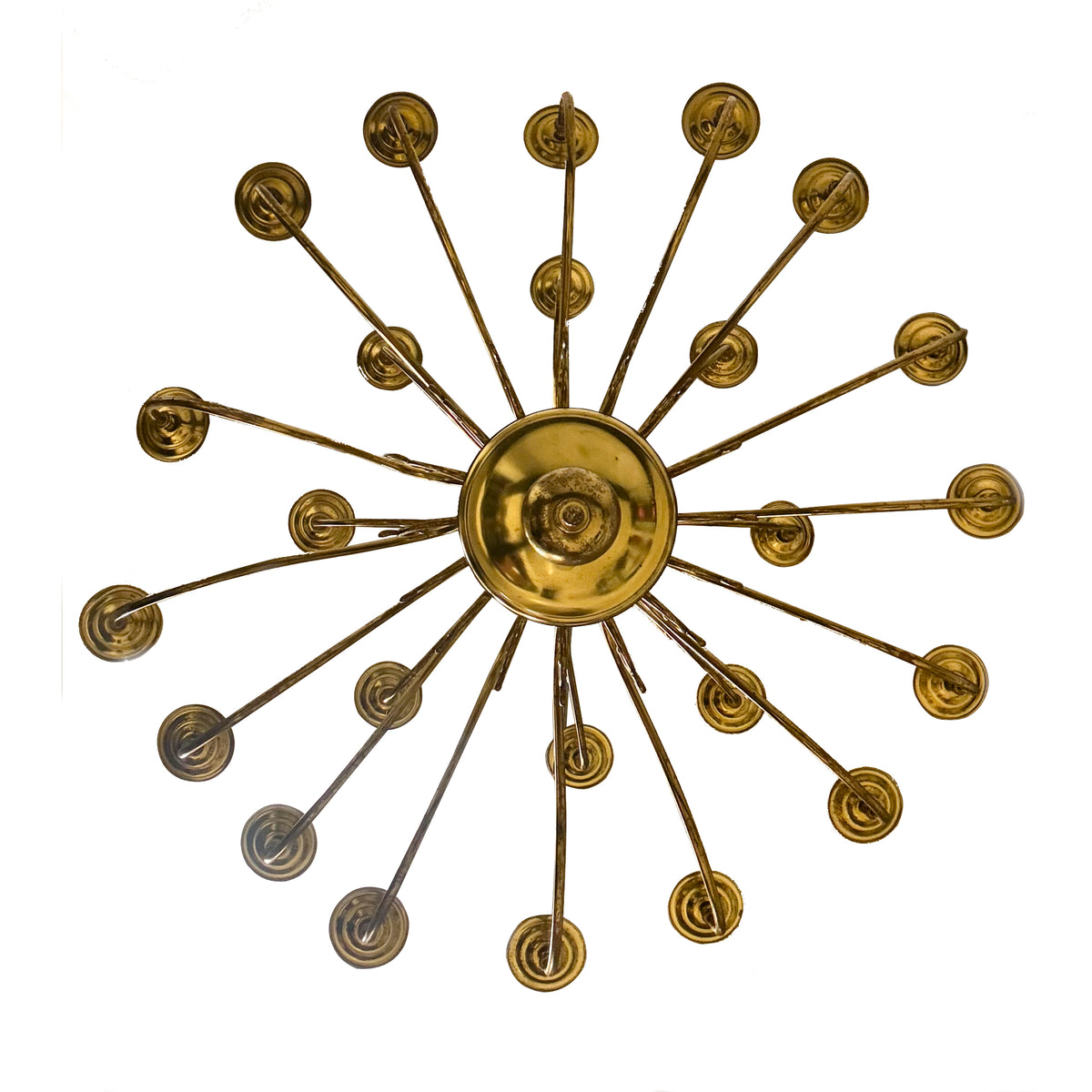 Reclaimed Antique Dutch Style 2 Tier Brass Chandelier | 24 Arms | 1 of a Pair | The Architectural Forum