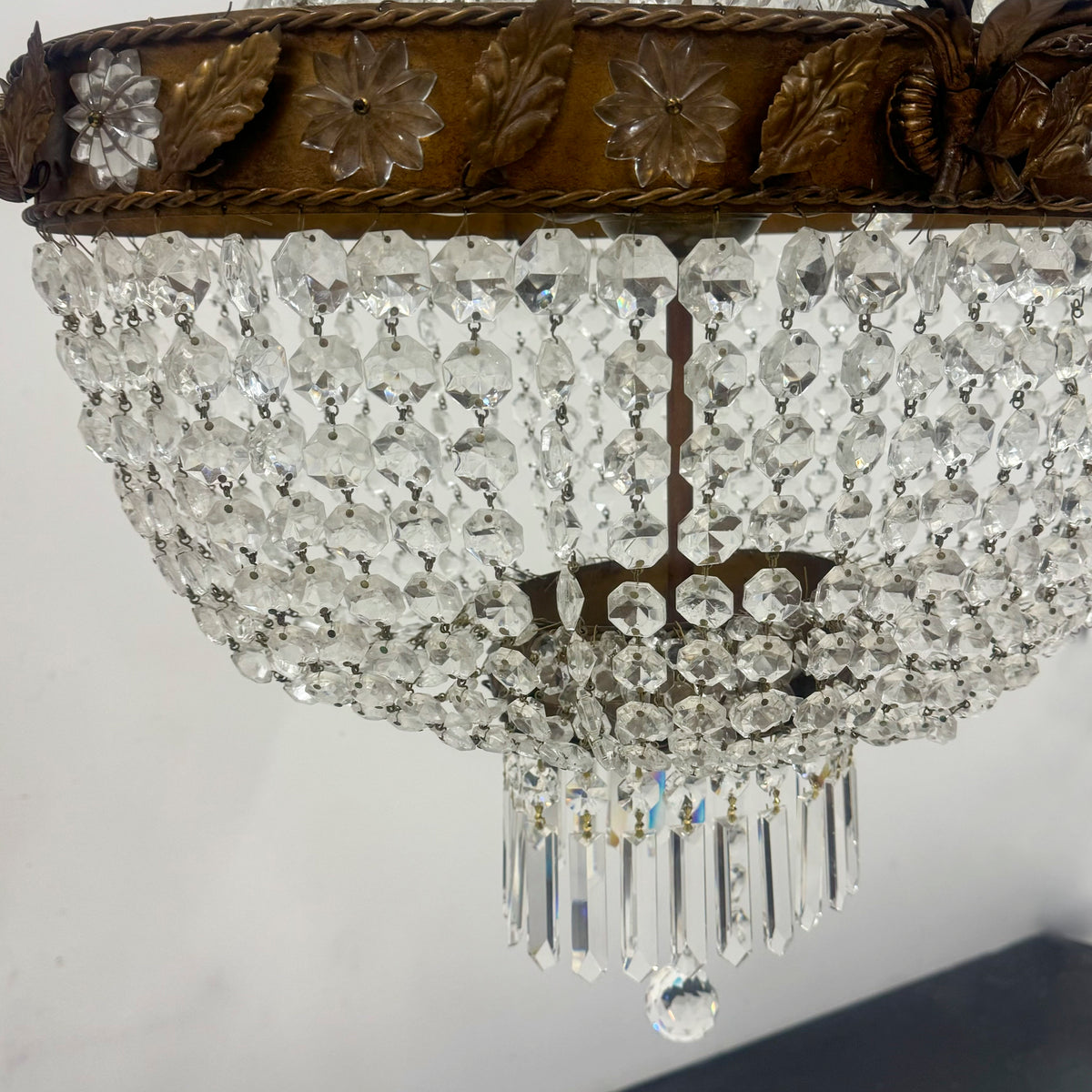 Reclaimed Antique Bronze Effect Crystal Chandelier | 8 Arm | The Architectural Forum