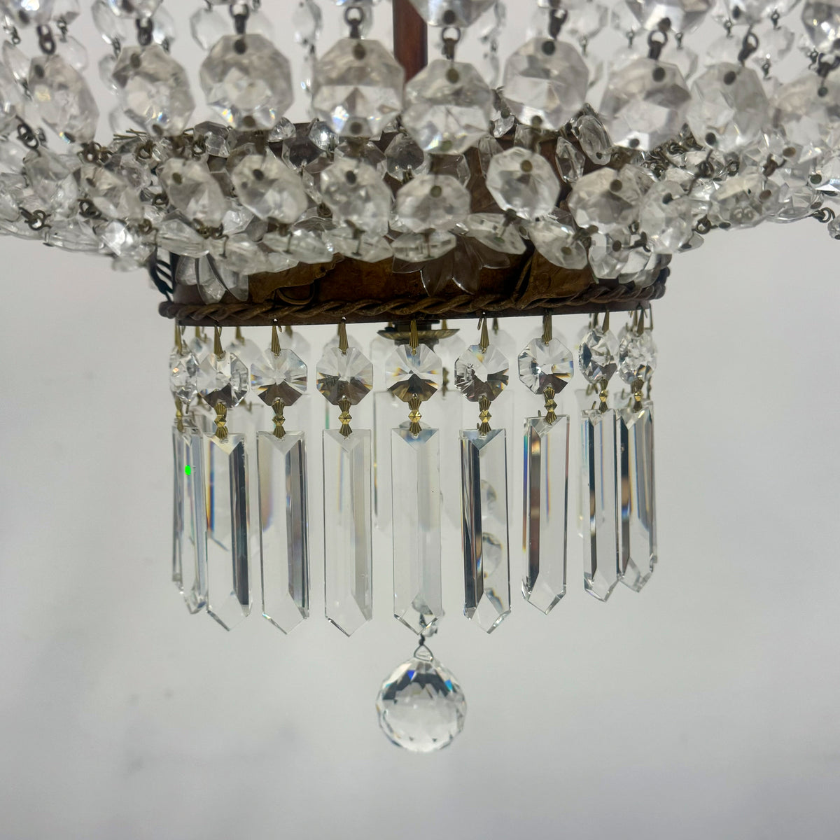 Reclaimed Antique Bronze Effect Crystal Chandelier | 8 Arm | The Architectural Forum