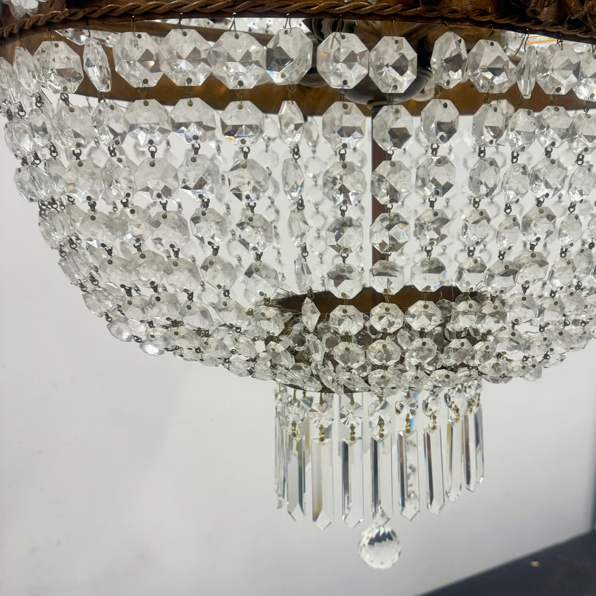 Reclaimed Antique Bronze Effect Crystal Chandelier | 8 Arm | The Architectural Forum