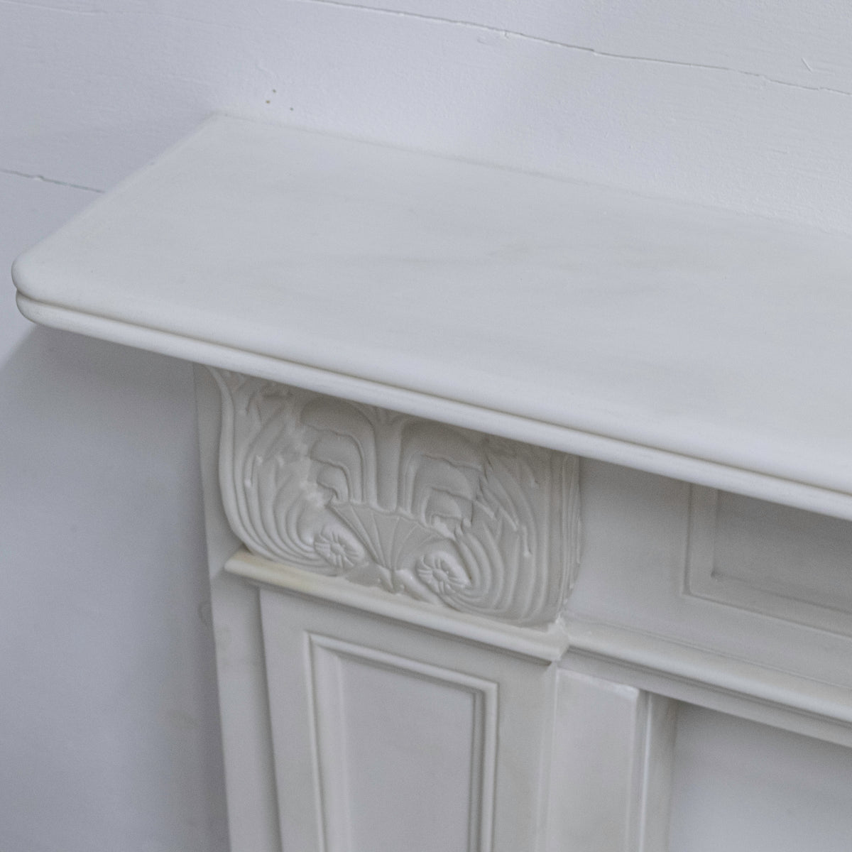 Regency Style Statuary Marble Surround with Acanthus | Pair Available | The Architectural Forum