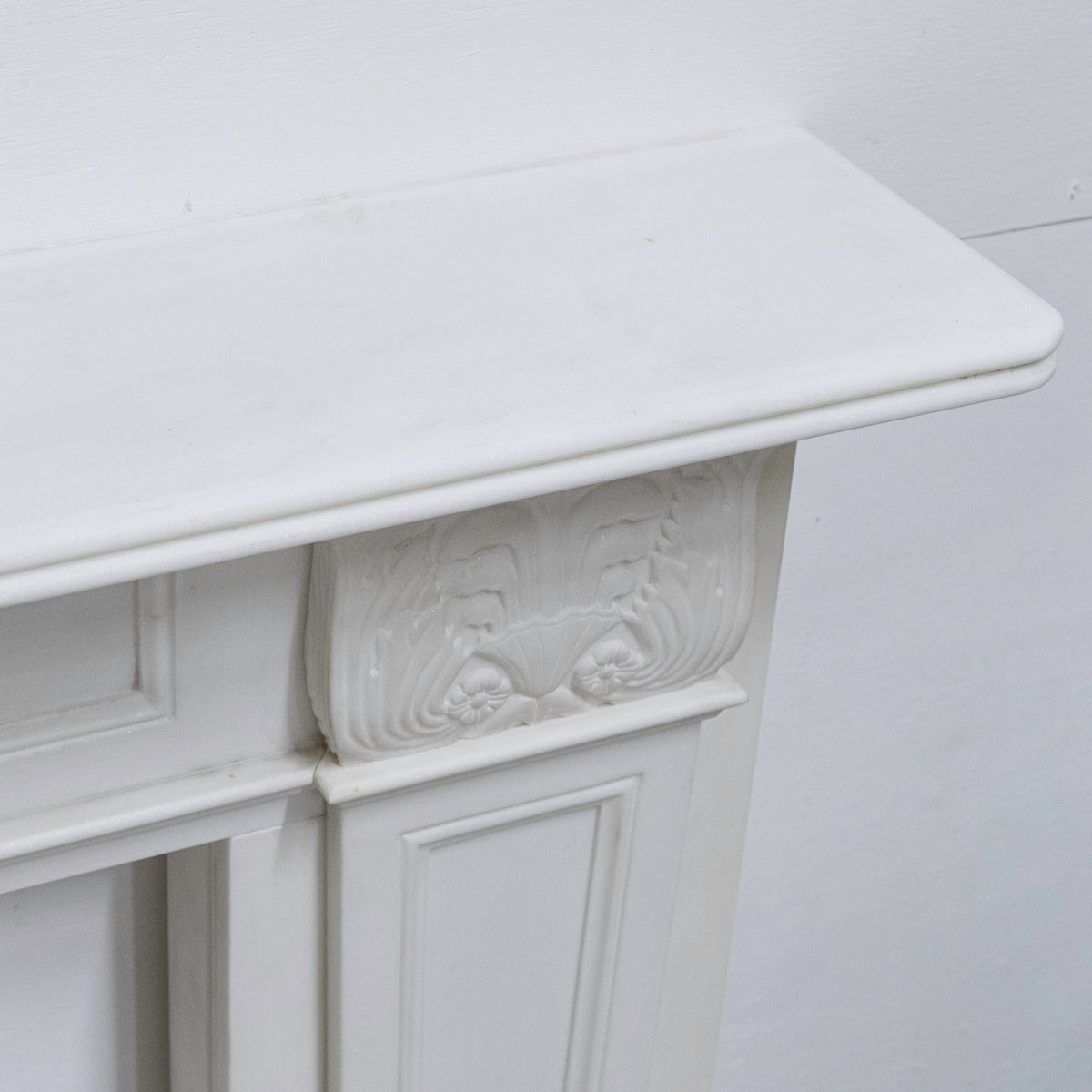 Regency Style Statuary Marble Surround with Acanthus | Pair Available | The Architectural Forum