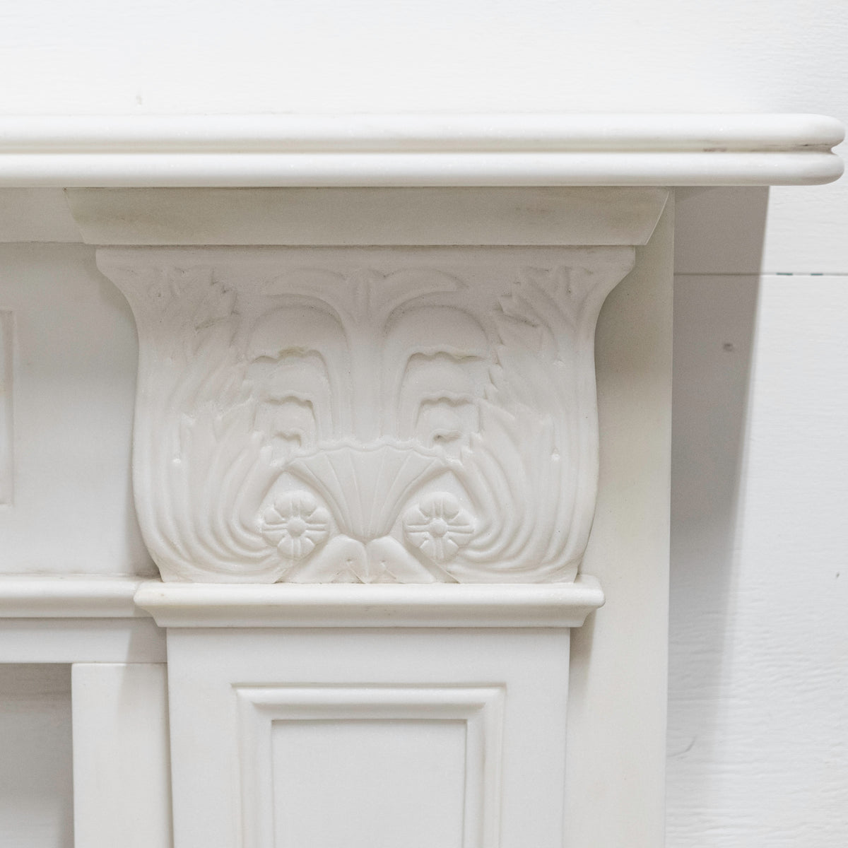 Regency Style Statuary Marble Surround with Acanthus | Pair Available | The Architectural Forum