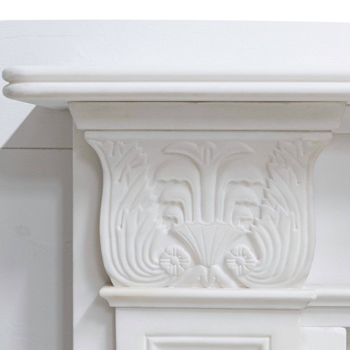 Regency Style Statuary Marble Surround with Acanthus | Pair Available | The Architectural Forum