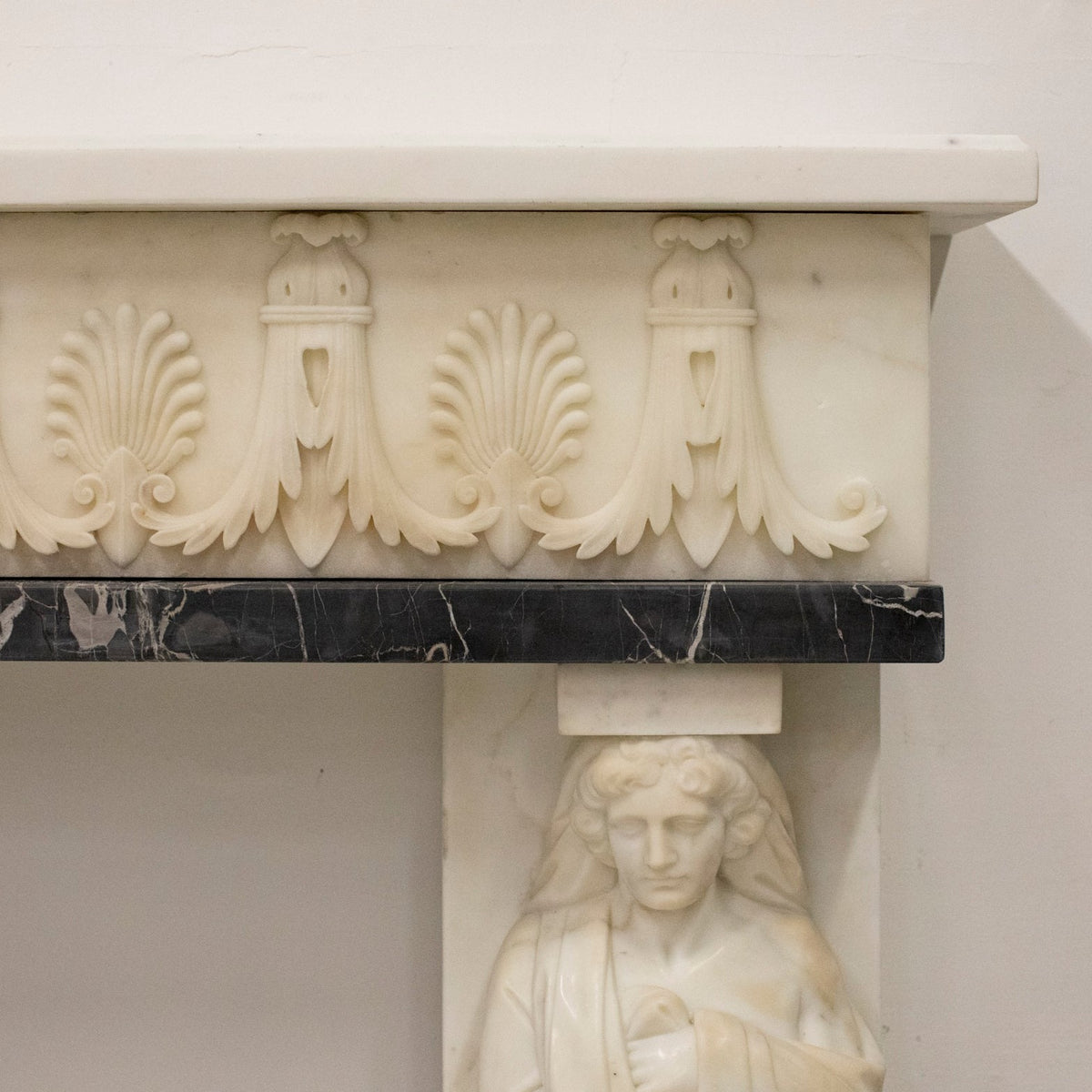 Antique Greek Revival Statuary Marble Fireplace | The Architectural Forum