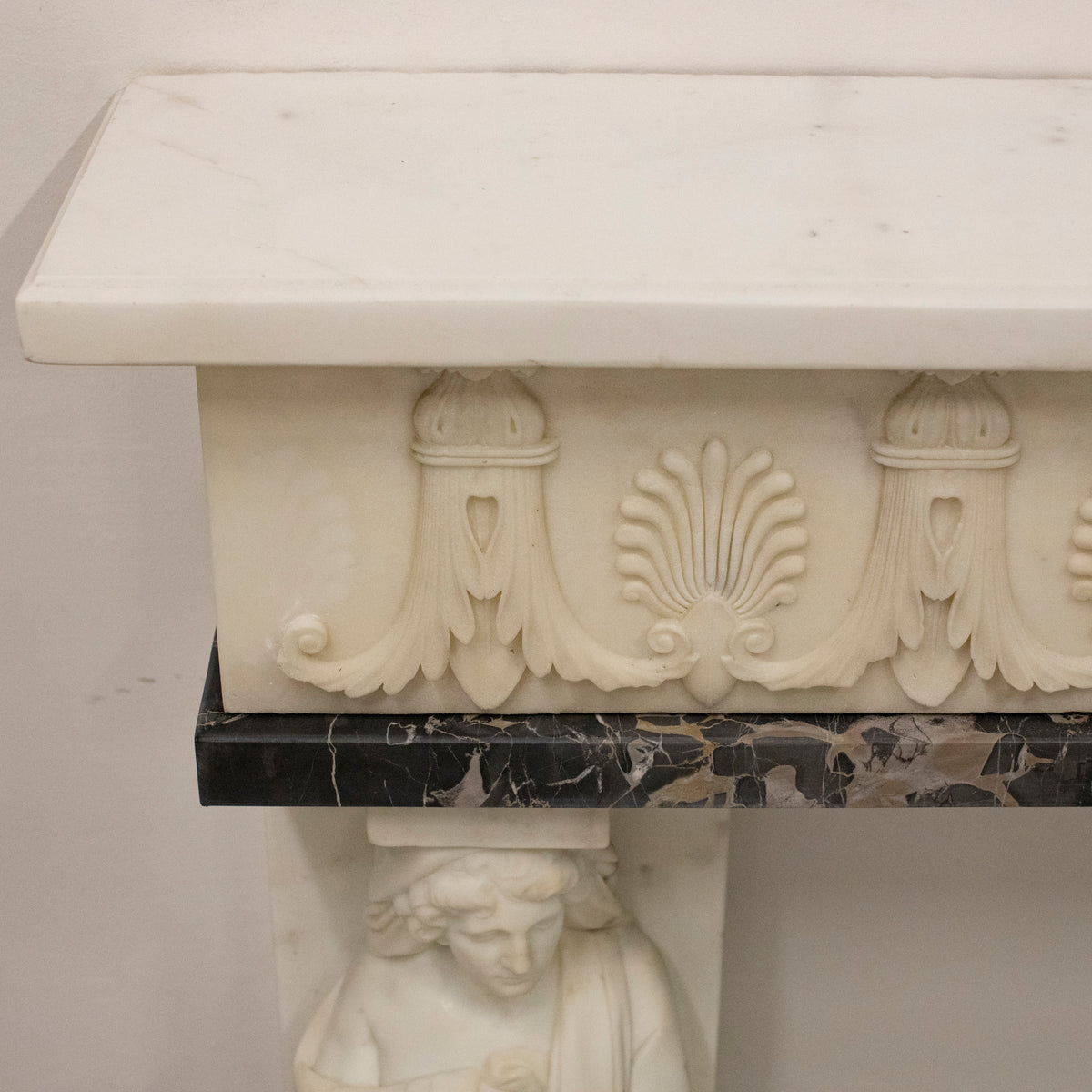 Antique Greek Revival Statuary Marble Fireplace | The Architectural Forum