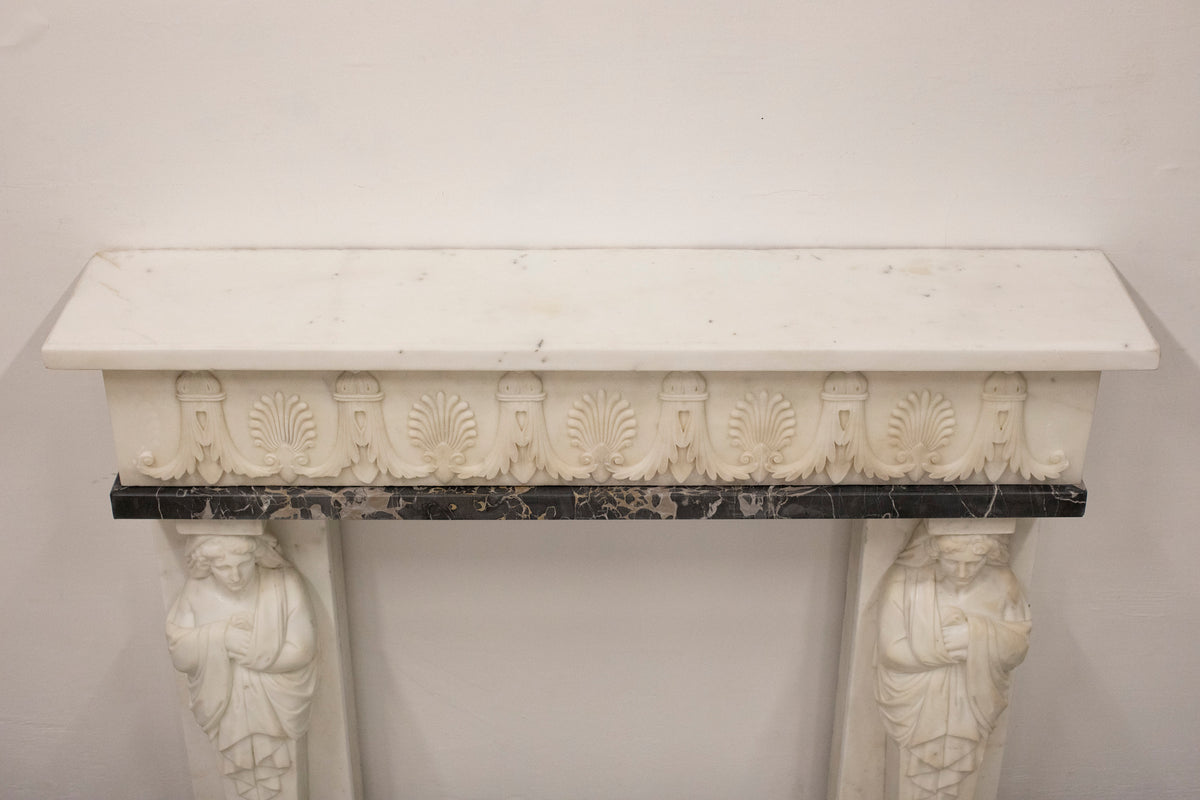 Antique Greek Revival Statuary Marble Fireplace | The Architectural Forum