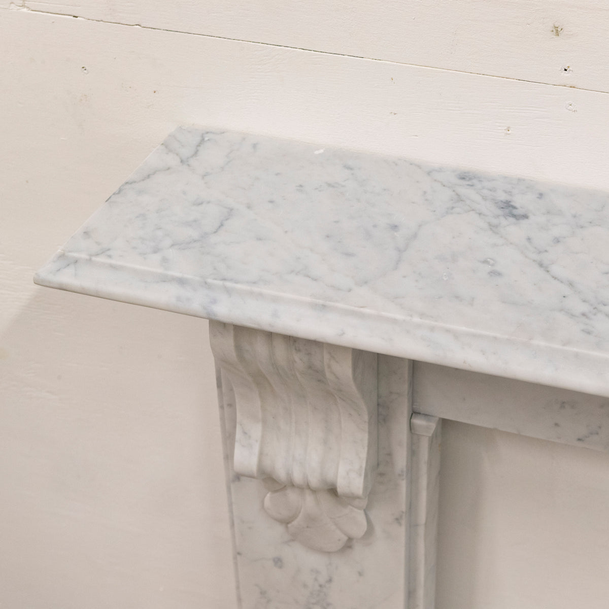 Antique Victorian Marble Corbel Fireplace