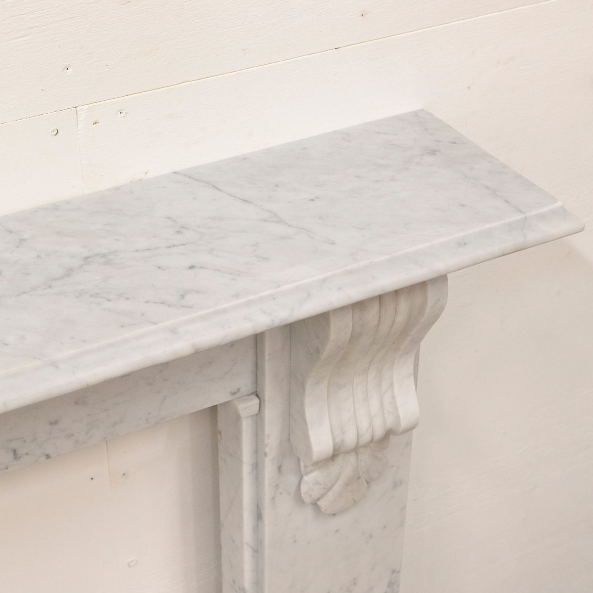 Antique Victorian Marble Corbel Fireplace