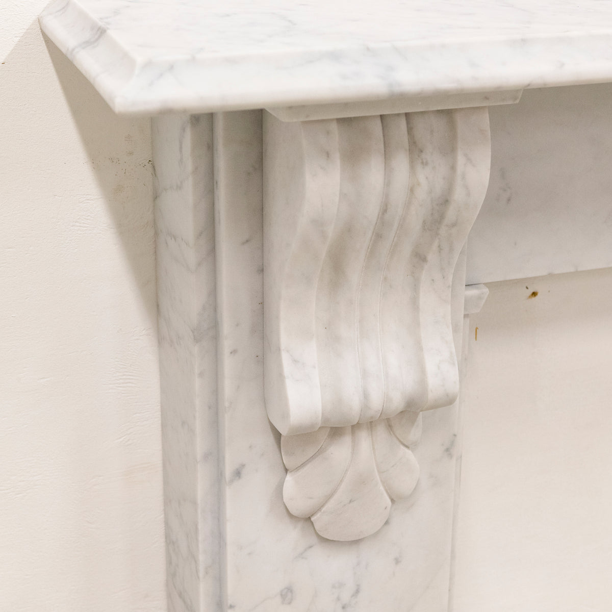 Antique Victorian Marble Corbel Fireplace