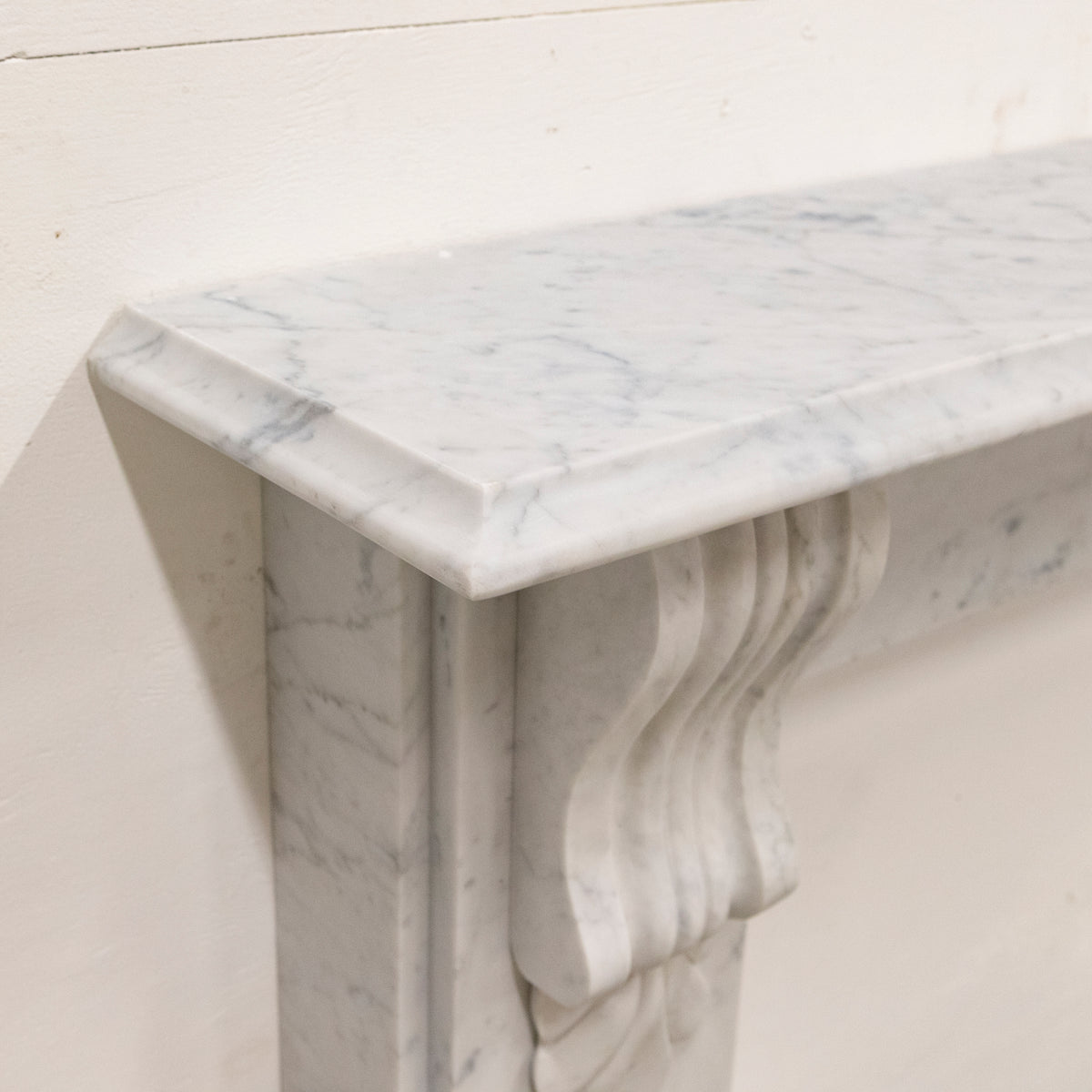 Antique Victorian Marble Corbel Fireplace