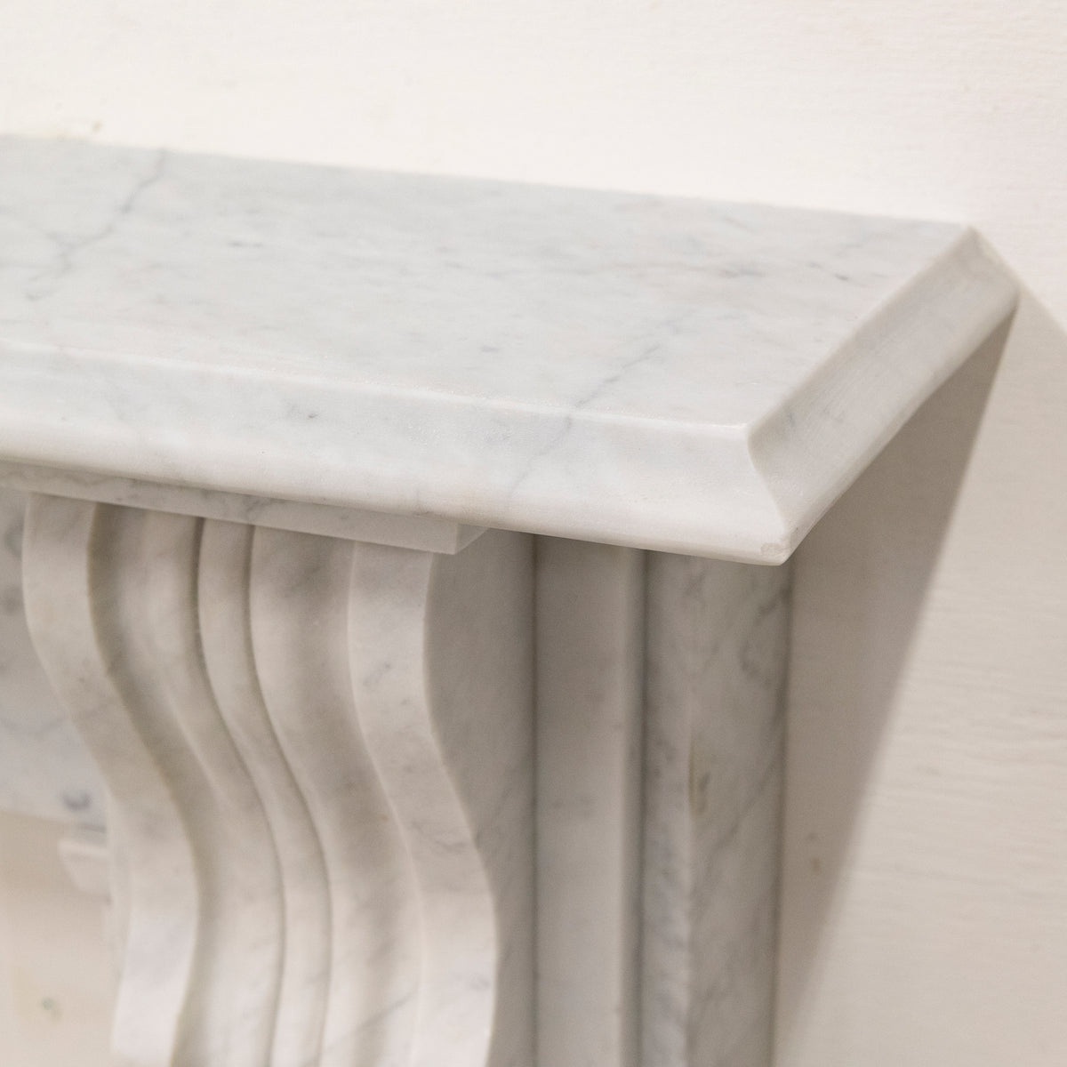 Antique Victorian Marble Corbel Fireplace