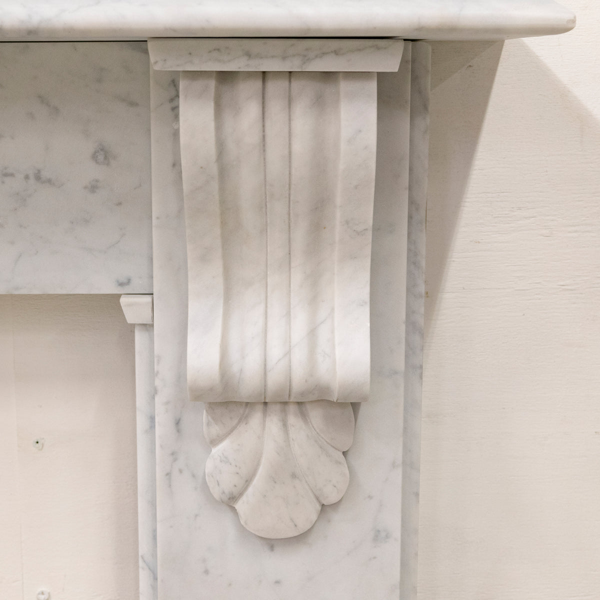 Antique Victorian Marble Corbel Fireplace