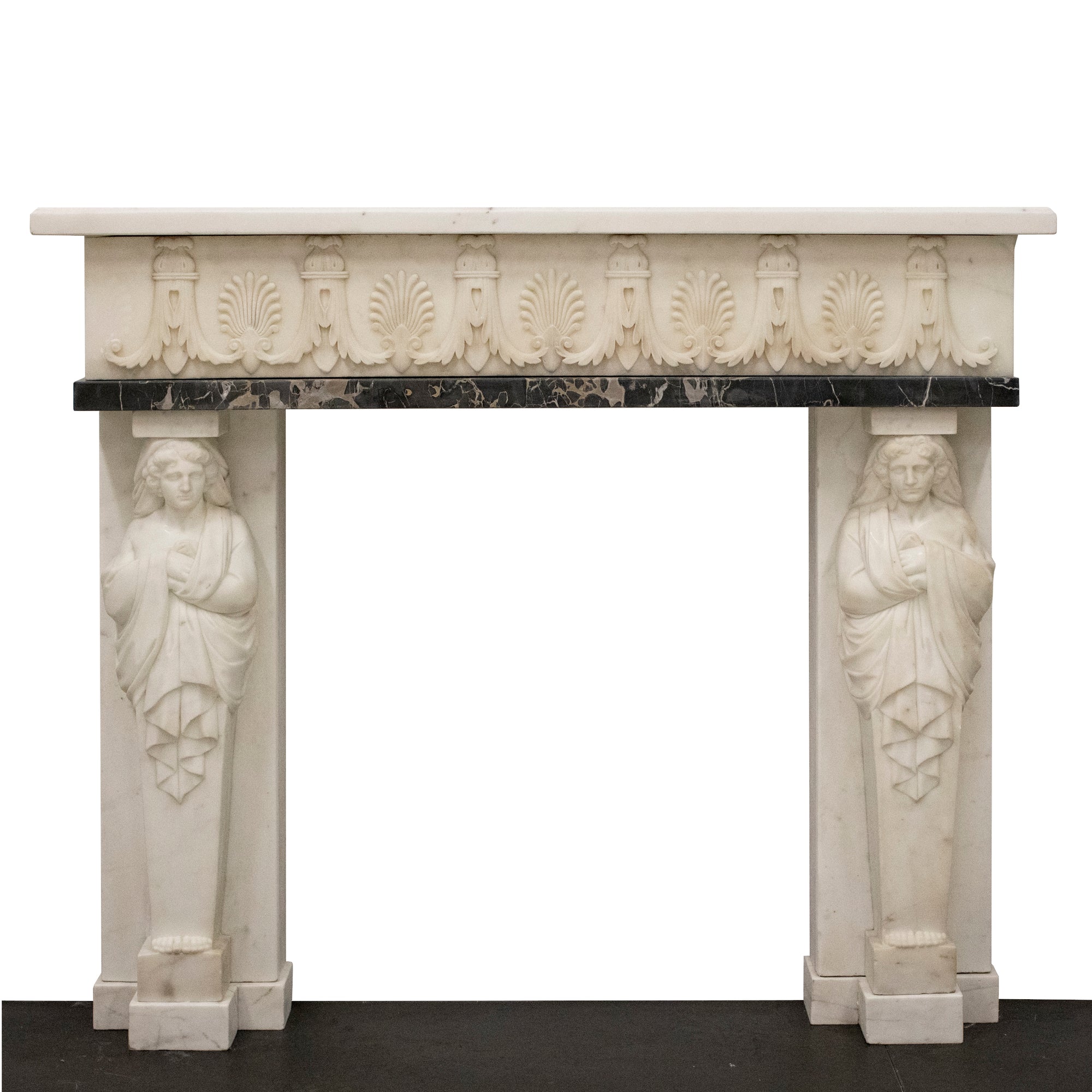 Antique Greek Revival Statuary Marble Fireplace | The Architectural Forum