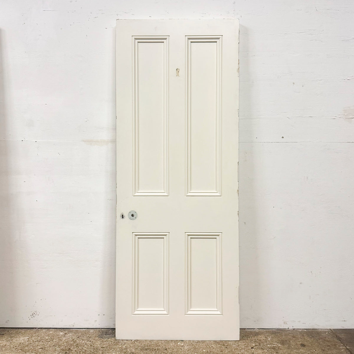 Reclaimed White Tulip Wood 4 Panel Door - 197.5cm x 76cm | The Architectural Forum