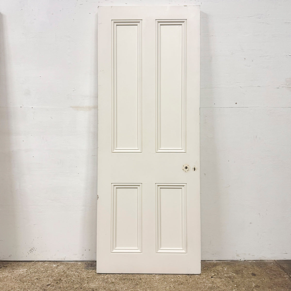 Reclaimed White Tulip Wood 4 Panel Door - 197.5cm x 76cm | The Architectural Forum