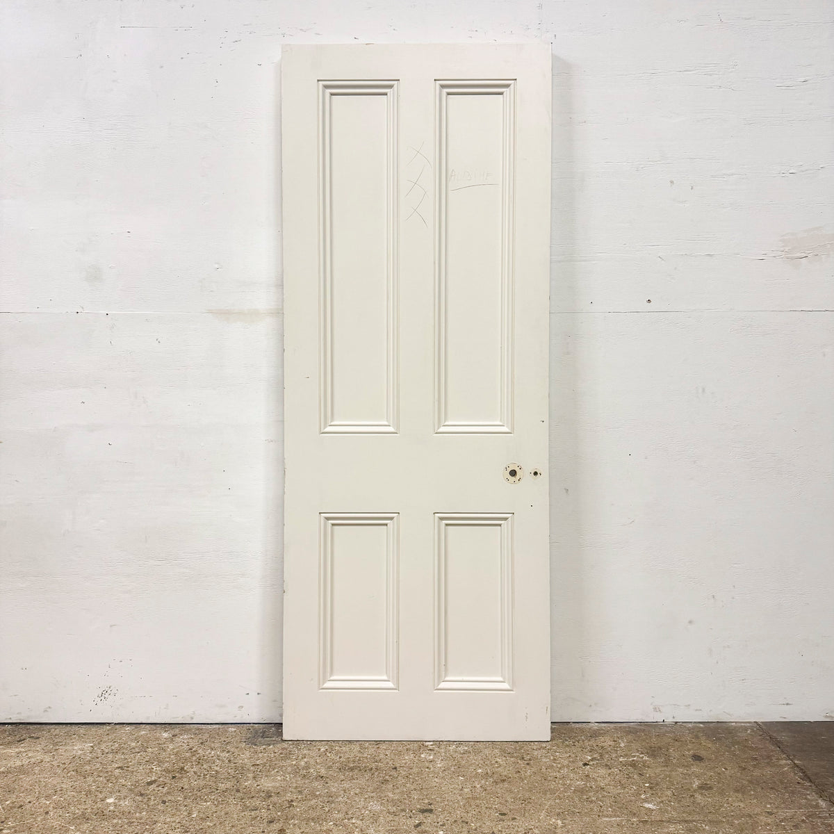 Reclaimed White Tulip Wood 4 Panel Door - 197.5cm x 76cm | The Architectural Forum