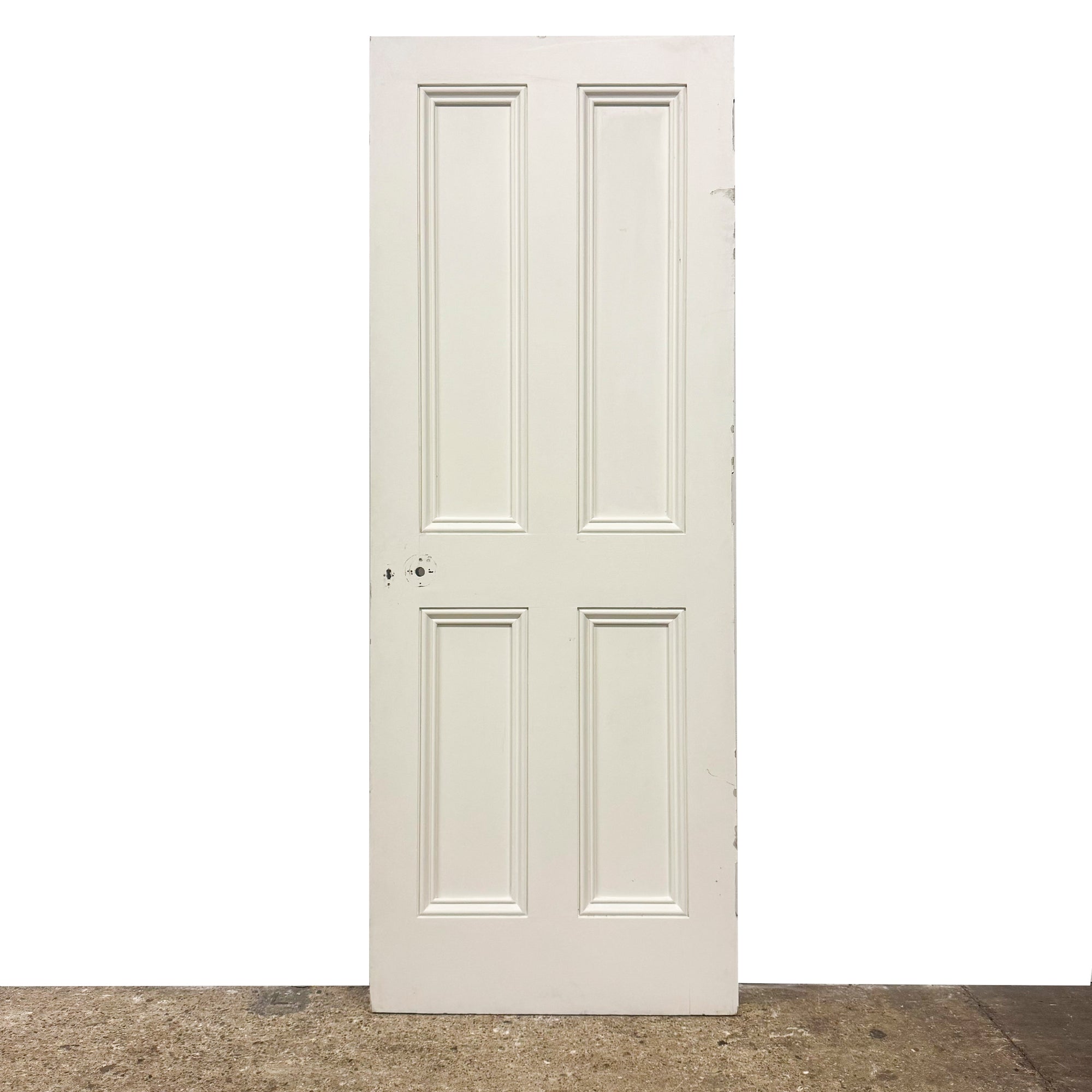 Reclaimed White Tulip Wood 4 Panel Door - 198.5cm x 74.5cm | The Architectural Forum