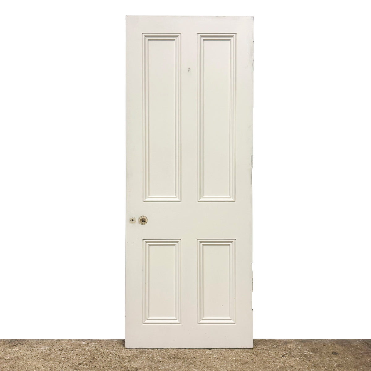 Reclaimed White Tulip Wood 4 Panel Door - 197.5cm x 76cm | The Architectural Forum