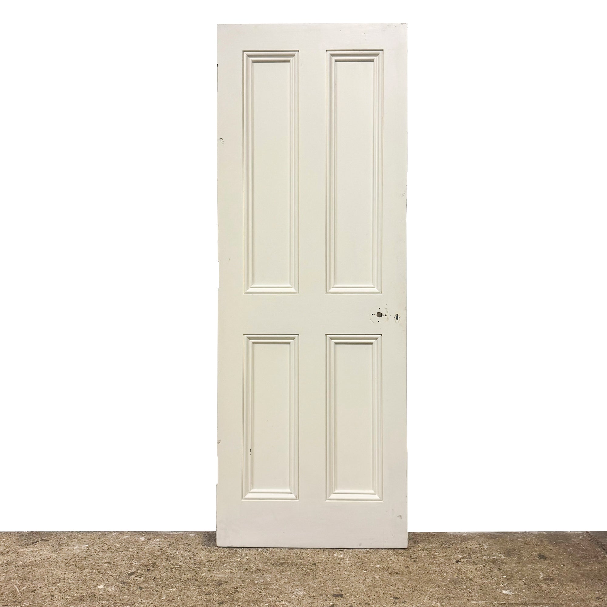 Reclaimed White Tulip Wood 4 Panel Door - 196.5cm x 72cm | The Architectural Forum