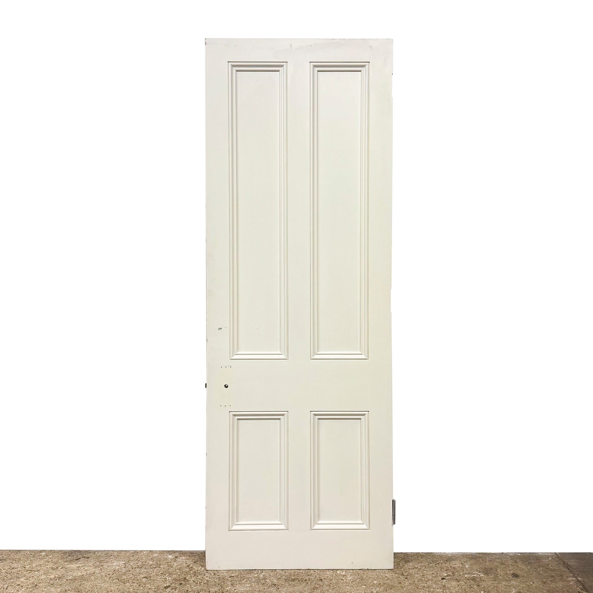 Reclaimed White Tulip Wood 4 Panel Door - 227cm x 80.5cm | The Architectural Forum
