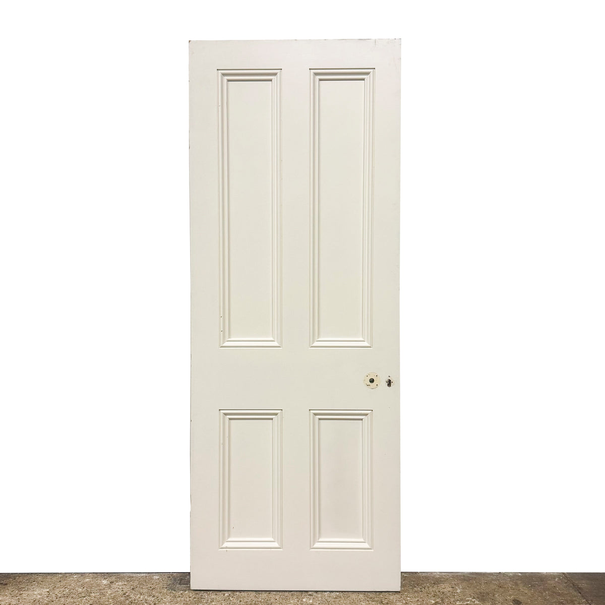 Reclaimed White Tulip Wood 4 Panel Door - 197.5cm x 76cm | The Architectural Forum