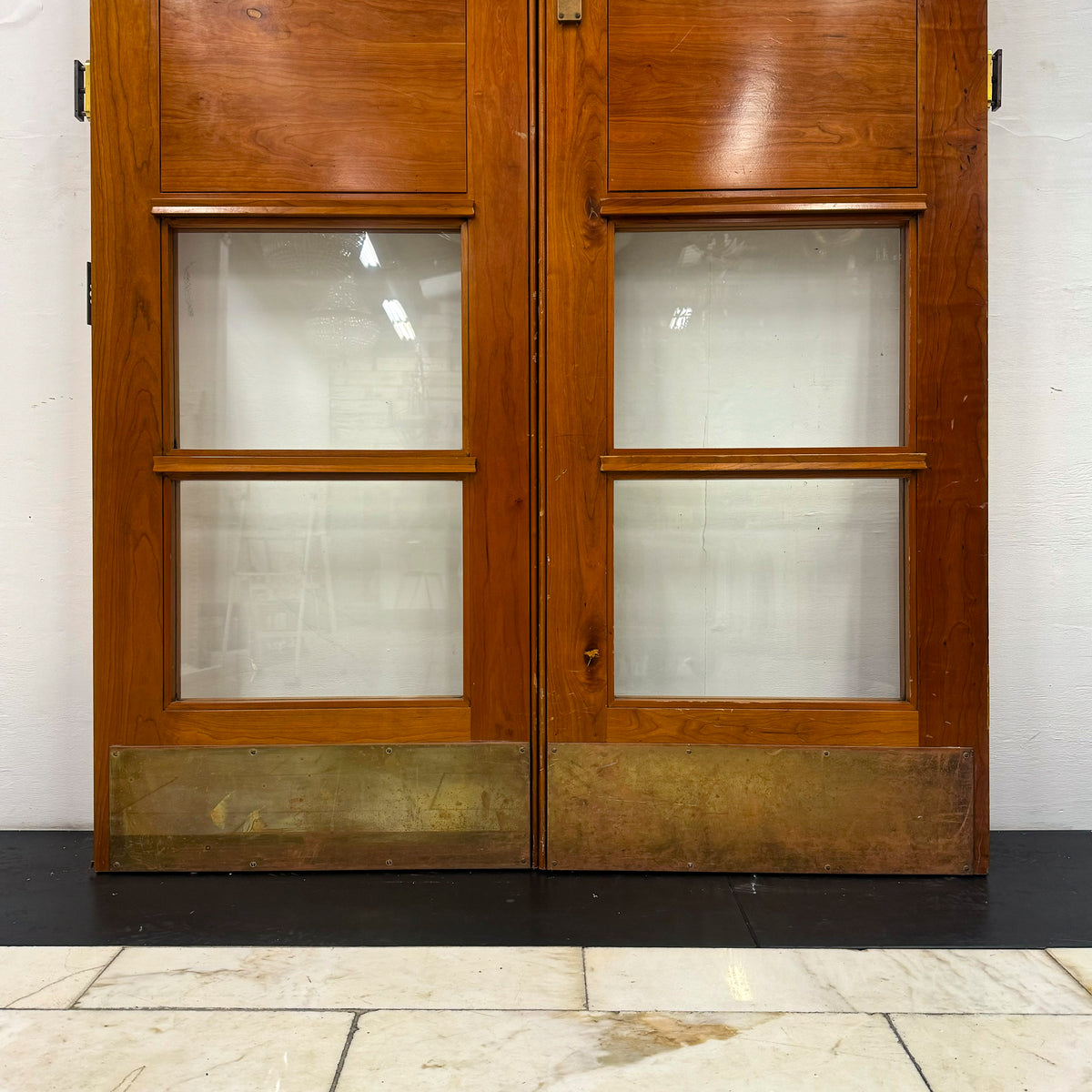 Clothworkers&#39; Pair Walnut Glazed Doors - 238cm x 142.5cm | The Architectural Forum