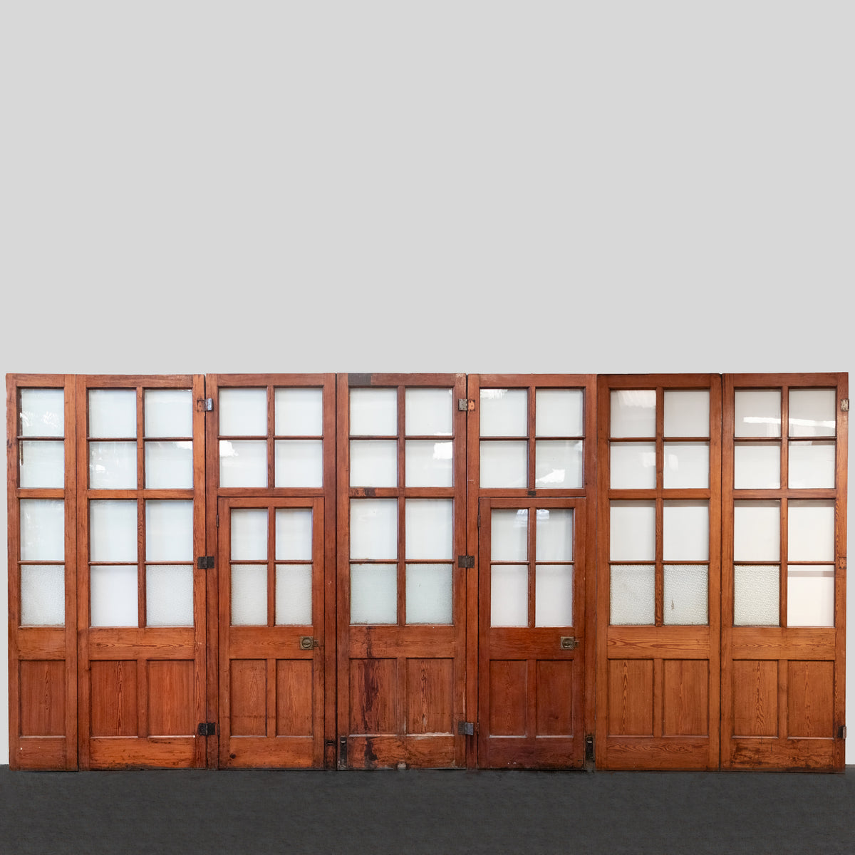 Large Antique Victorian Modular Glazed Room Divider | Partition Doors