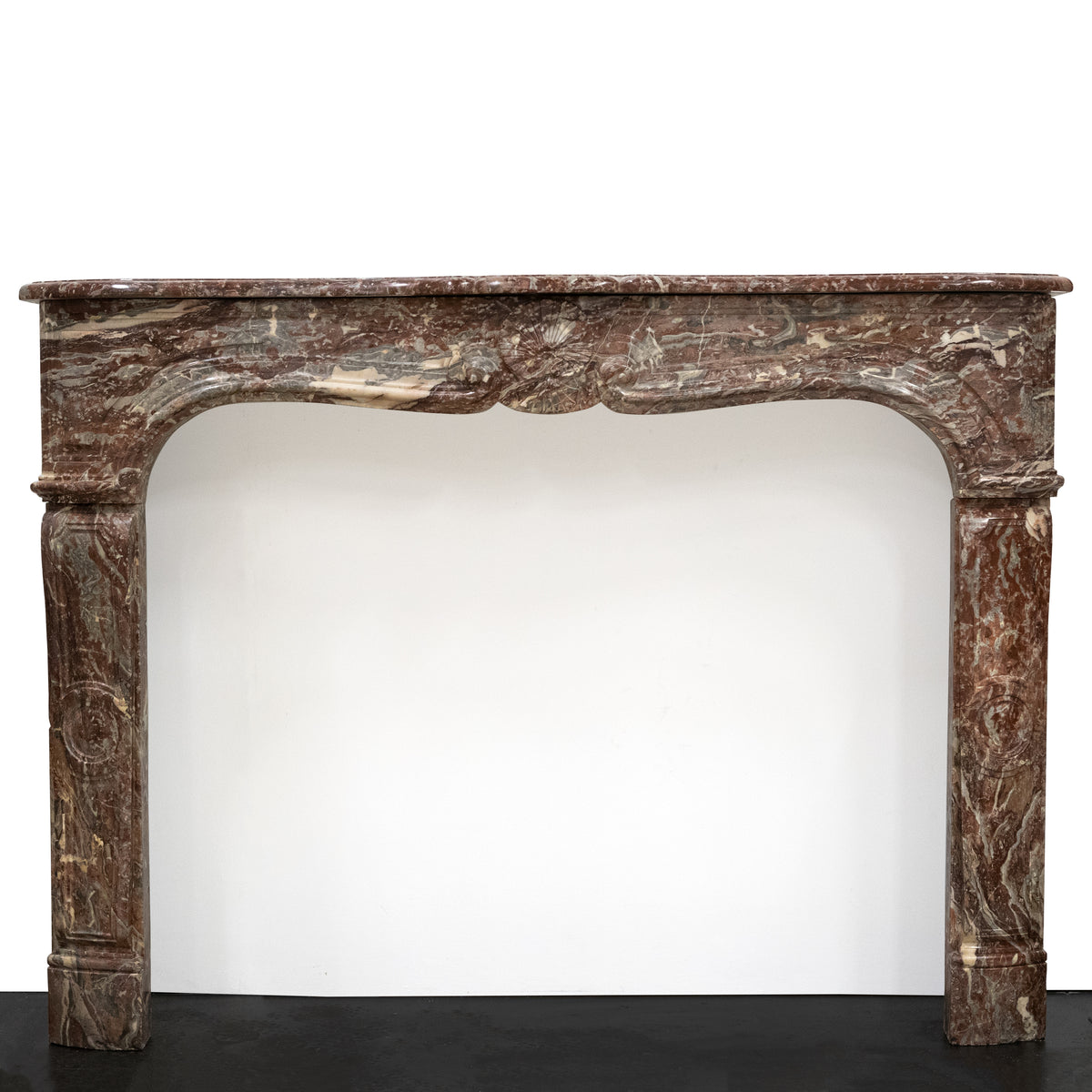 Antique Rouge De Rance Marble Fireplace Surround | Louis XV