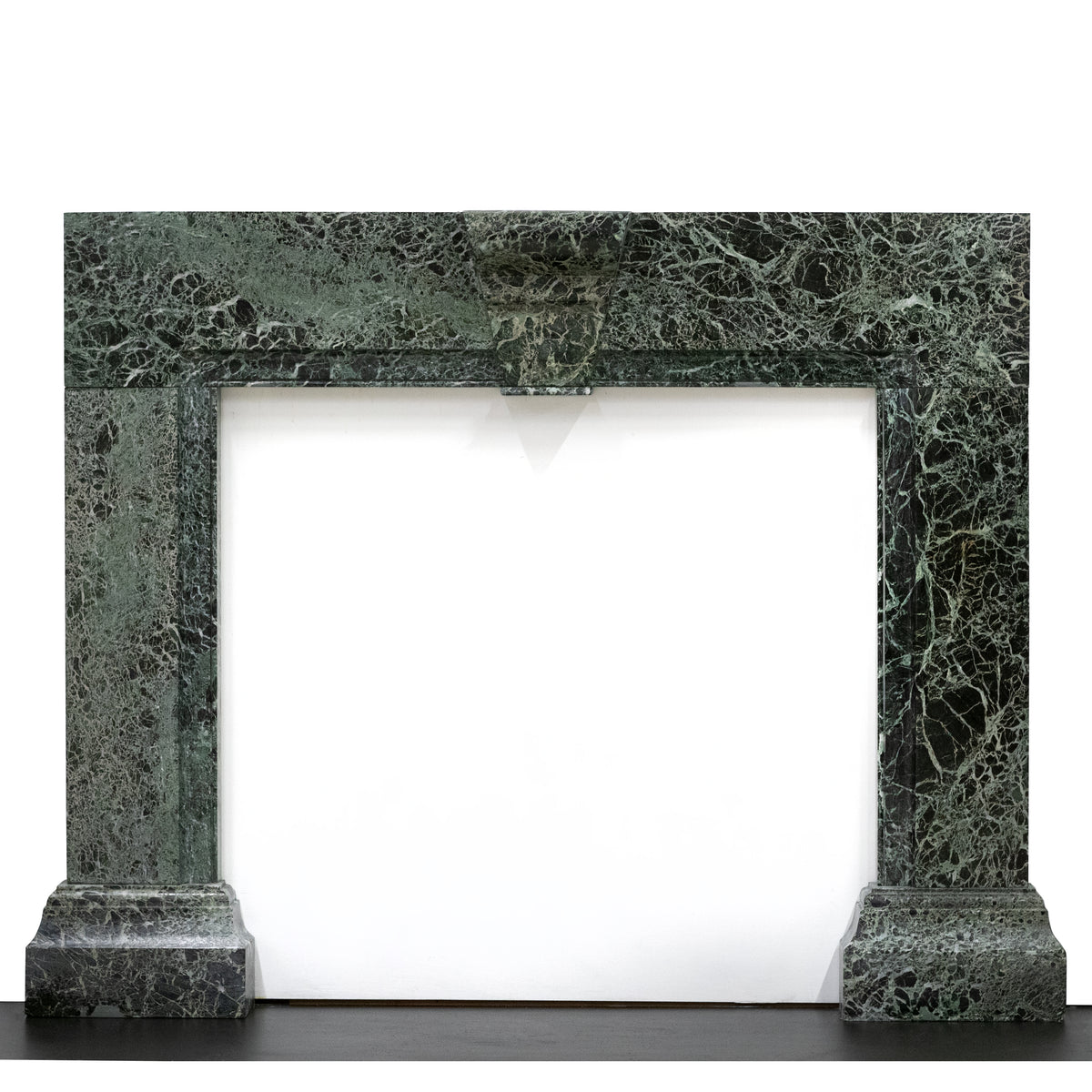 Large Green Verde Marble Fireplace Surround