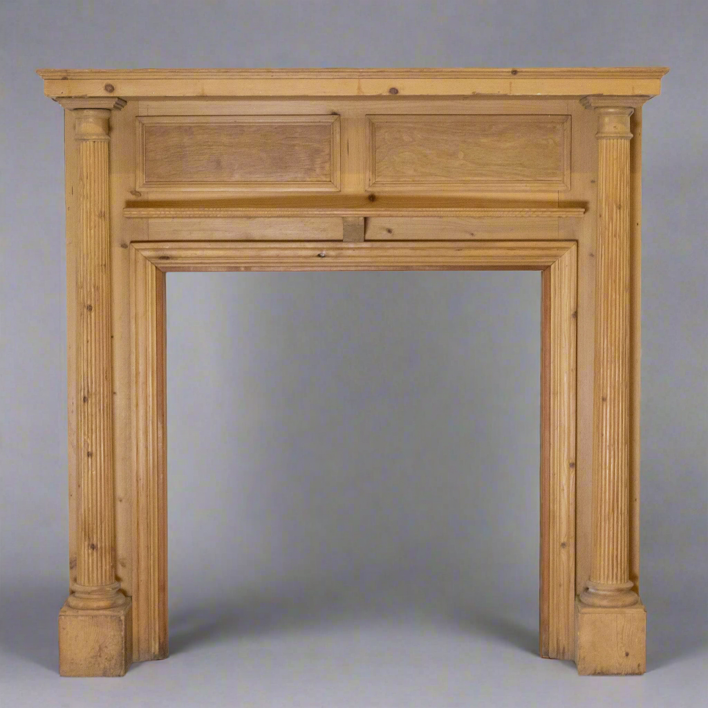 Antique Regency Carved Wooden Fireplace Surround