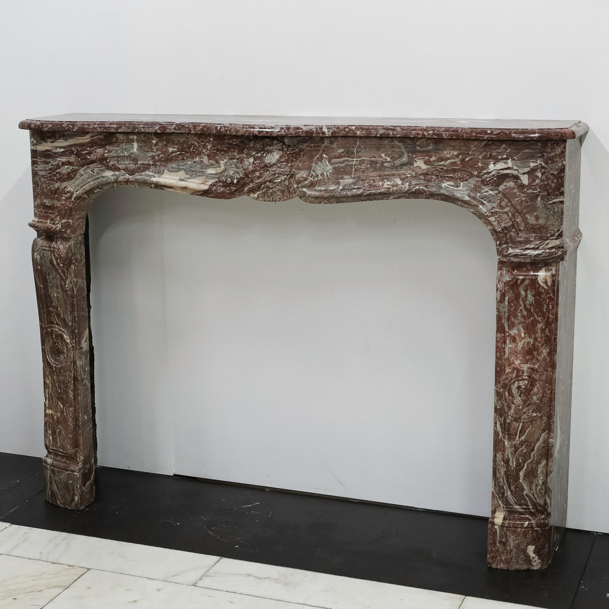 Antique Rouge De Rance Marble Fireplace Surround | Louis XV | The Architectural Forum