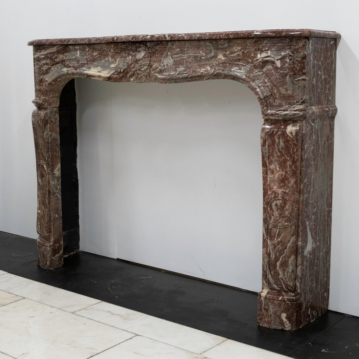 Antique Rouge De Rance Marble Fireplace Surround | Louis XV | The Architectural Forum