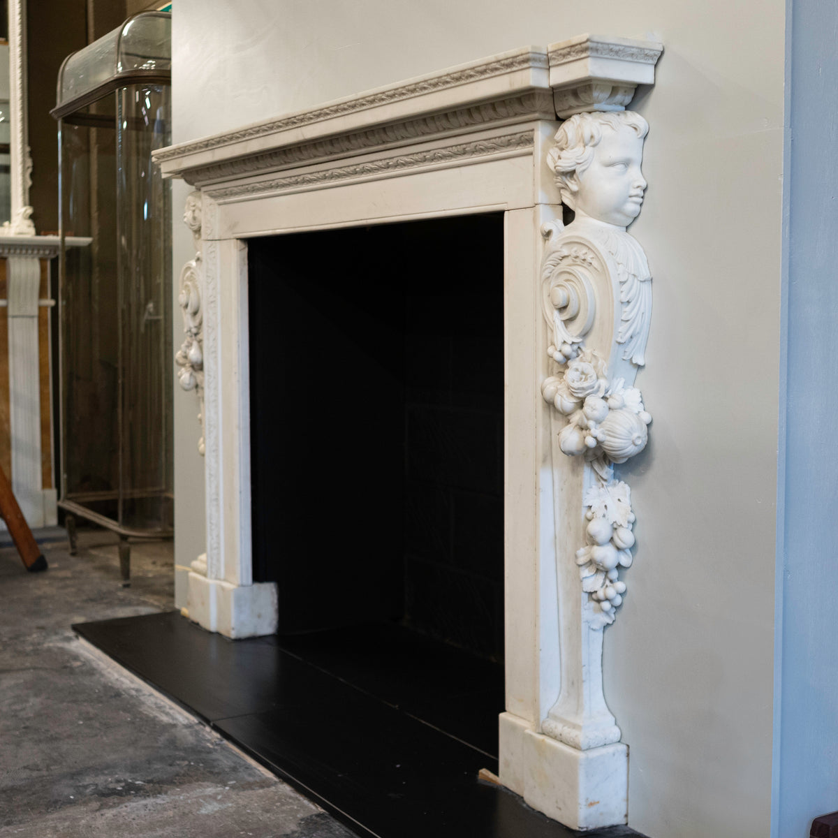 18th Century English Baroque Marble Fireplace | Appuldurcombe House | The Architectural Forum