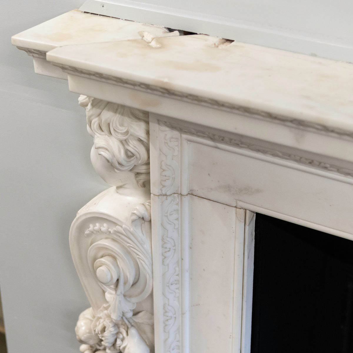 18th Century English Baroque Marble Fireplace | Appuldurcombe House | The Architectural Forum