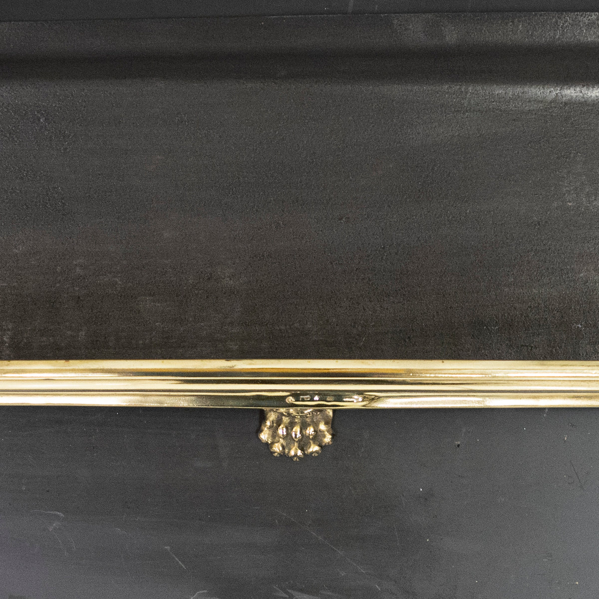 Early 19th Century Antique Brass Fireplace Fender with Lion&#39;s Paw Feet | The Architectural Forum