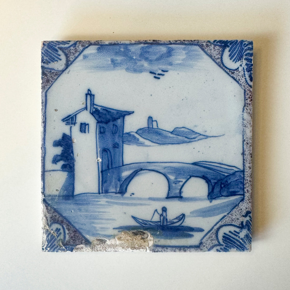 3 Antique 18th Century Dutch Delft Tiles | The Architectural Forum